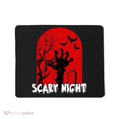 Scary Night Spooky Graveyard Halloween Mousepad