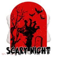 Scary Night Spooky Graveyard Halloween Ceramic Ornament thumb 2