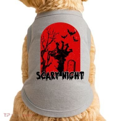 Scary Night Spooky Graveyard Halloween Doggie Tank