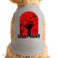 Scary Night Spooky Graveyard Halloween Doggie Tank thumb 0