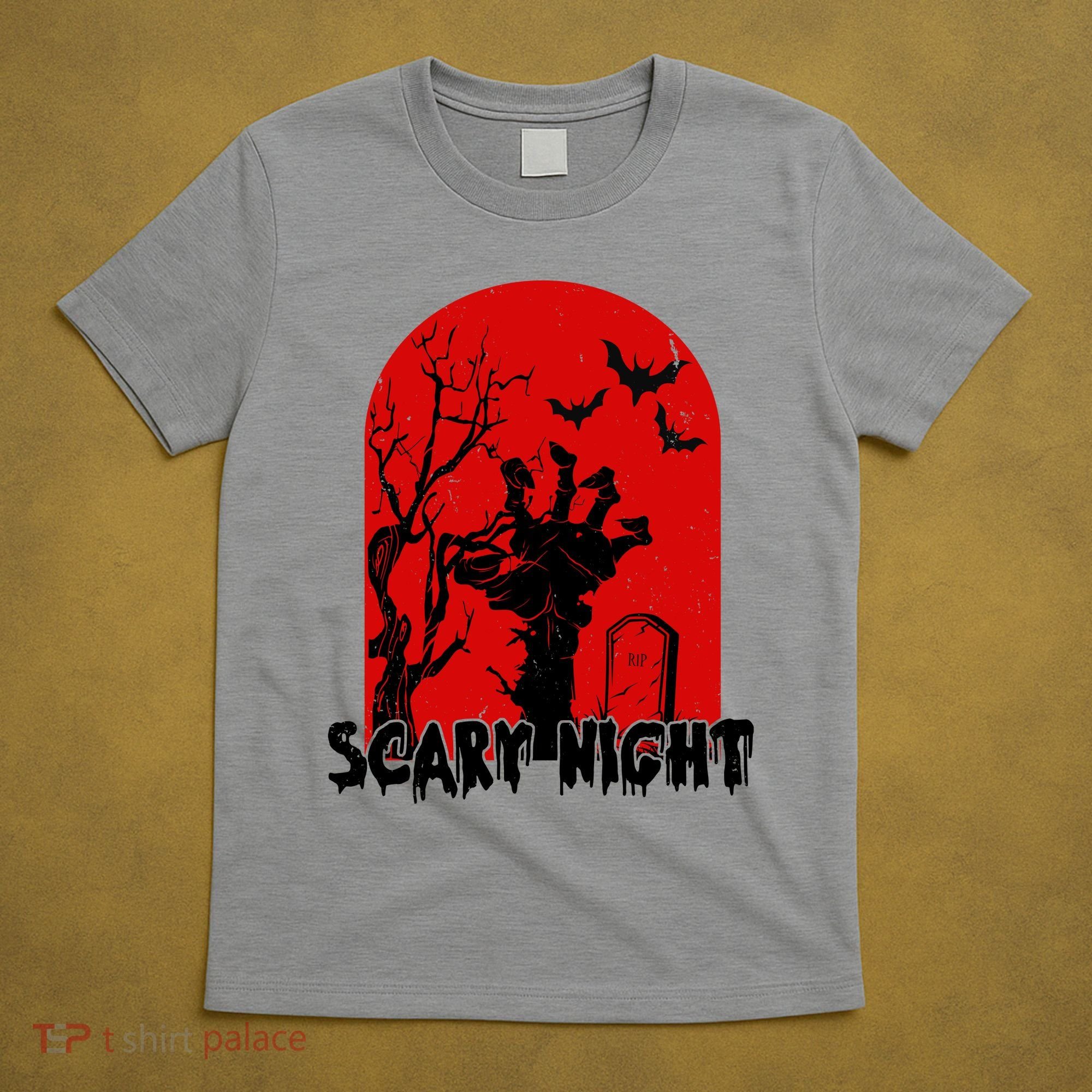 Scary Night Spooky Graveyard Halloween T-Shirt