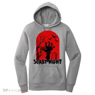 Scary Night Spooky Graveyard Halloween Women's Hoodie