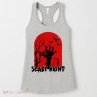 Scary Night Spooky Graveyard Halloween Women's Tank Top thumb 0