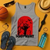 Scary Night Spooky Graveyard Halloween Tank Top thumb 4