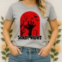 Scary Night Spooky Graveyard Halloween Women's T-Shirt thumb 2