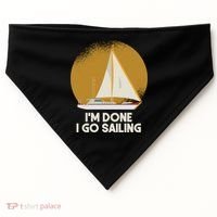 Sailing Nautical Sailor Great Gift Captain Sail Anchor Funny Sailing Meaningful USA-Made Doggie Bandana thumb 0