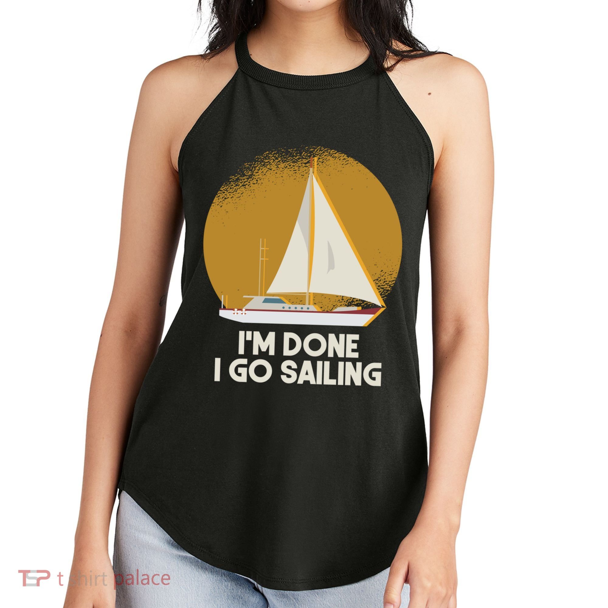 Sailing Nautical Sailor Great Gift Captain Sail Anchor Funny Sailing Meaningful Women's Perfect Tri Rocker Tank