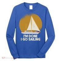 Sailing Nautical Sailor Great Gift Captain Sail Anchor Funny Sailing Meaningful Long Sleeve Shirt thumb 0
