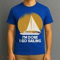 Sailing Nautical Sailor Great Gift Captain Sail Anchor Funny Sailing Meaningful T-Shirt thumb 3