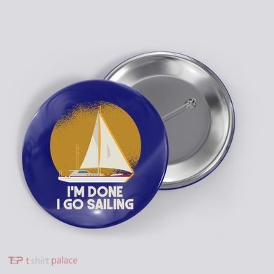 Sailing Nautical Sailor Great Gift Captain Sail Anchor Funny Sailing Meaningful Button