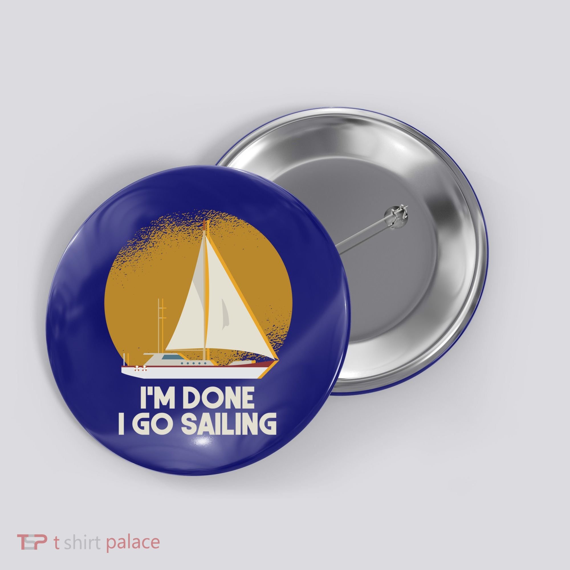 Sailing Nautical Sailor Great Gift Captain Sail Anchor Funny Sailing Meaningful Button
