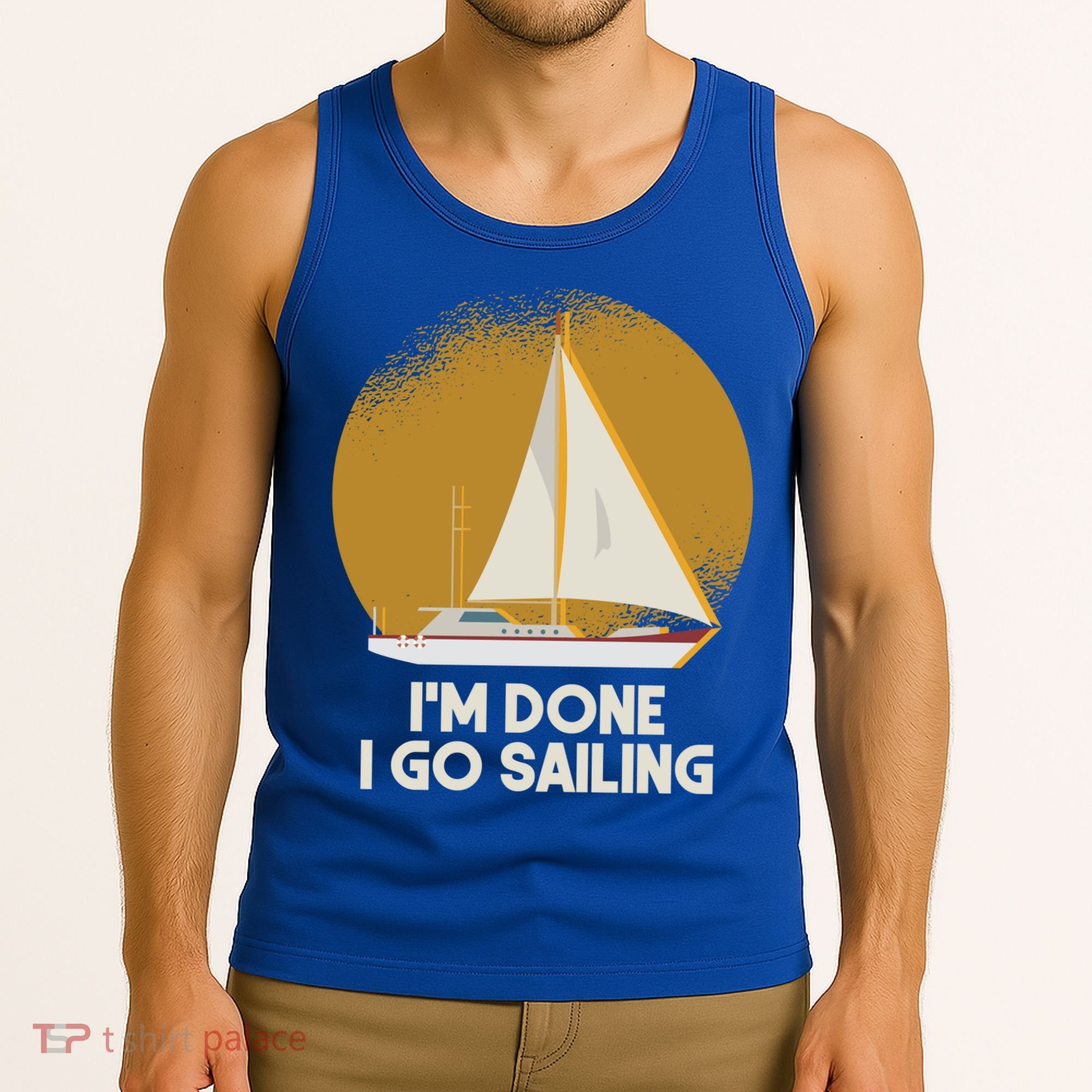 Sailing Nautical Sailor Great Gift Captain Sail Anchor Funny Sailing Meaningful Tank Top