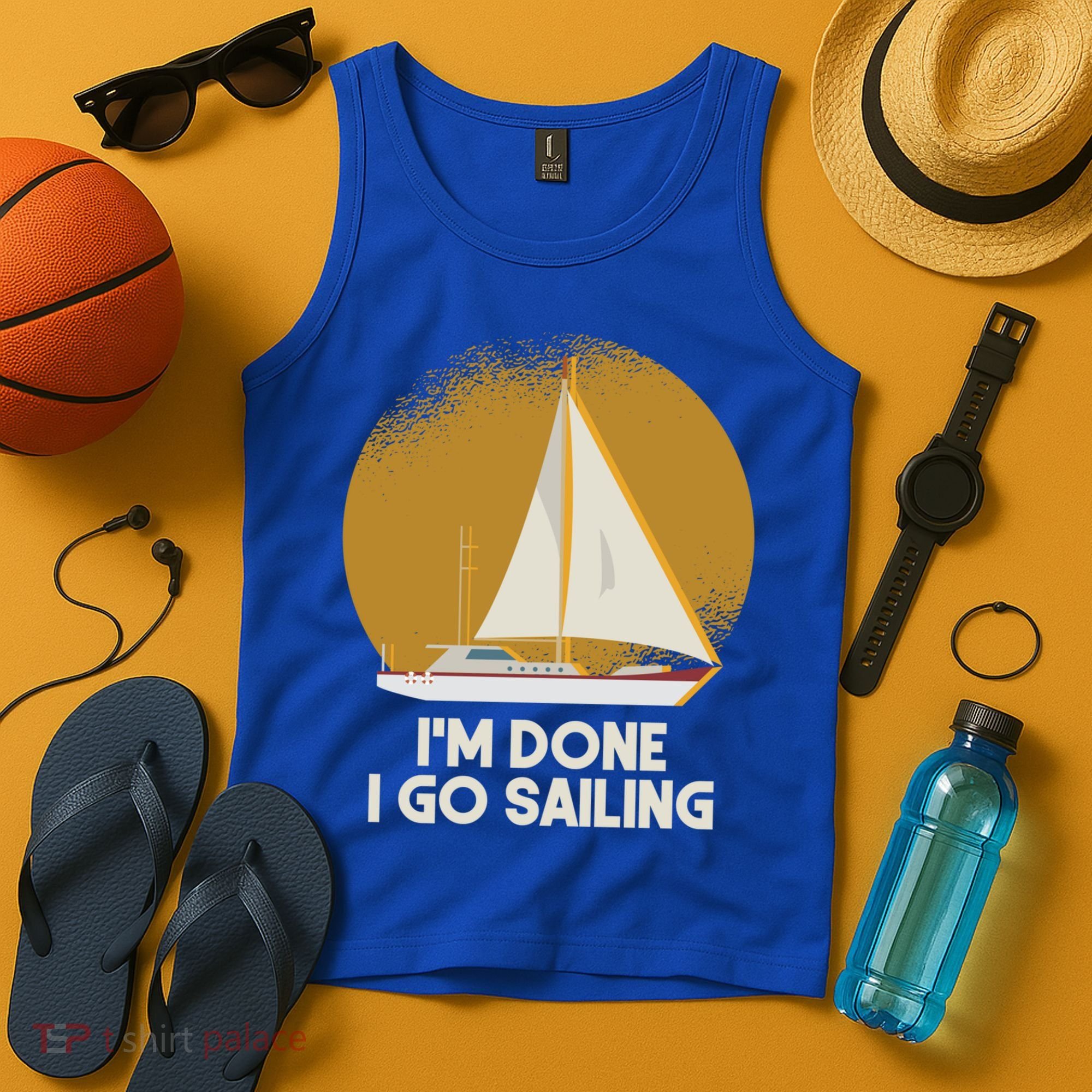 Sailing Nautical Sailor Great Gift Captain Sail Anchor Funny Sailing Meaningful Tank Top