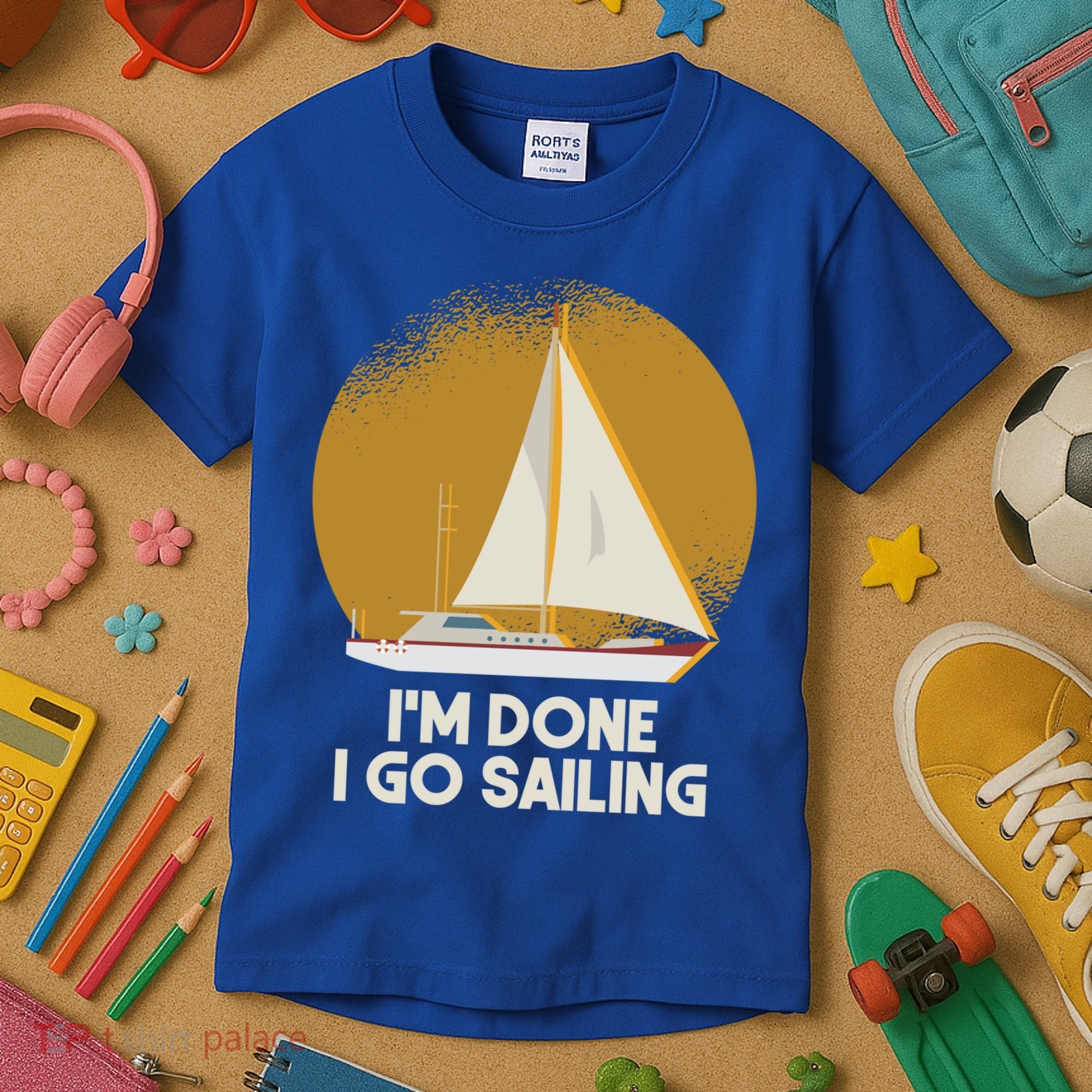 Sailing Nautical Sailor Great Gift Captain Sail Anchor Funny Sailing Meaningful Kids T-Shirt