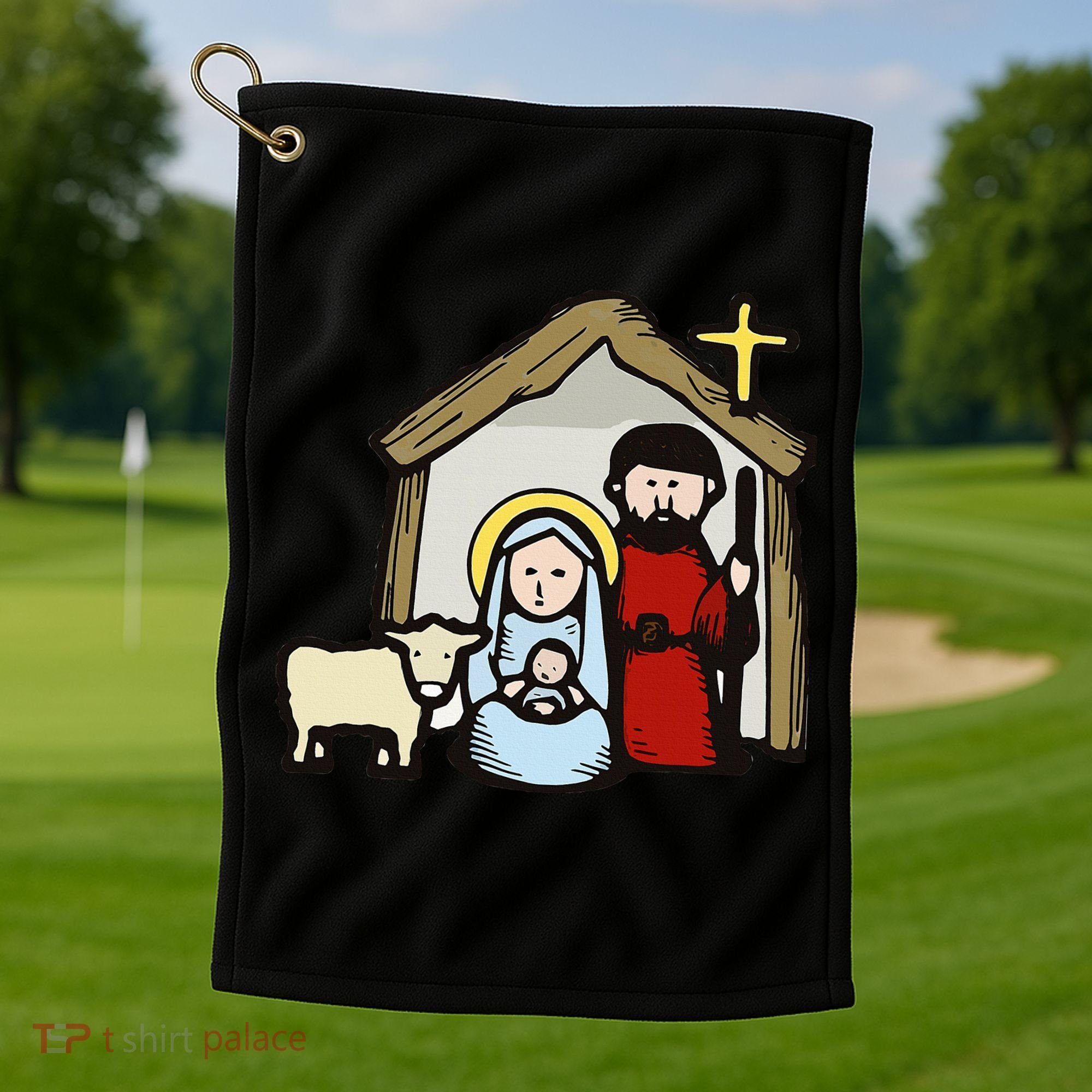 Simple Nativity  Golf Towel