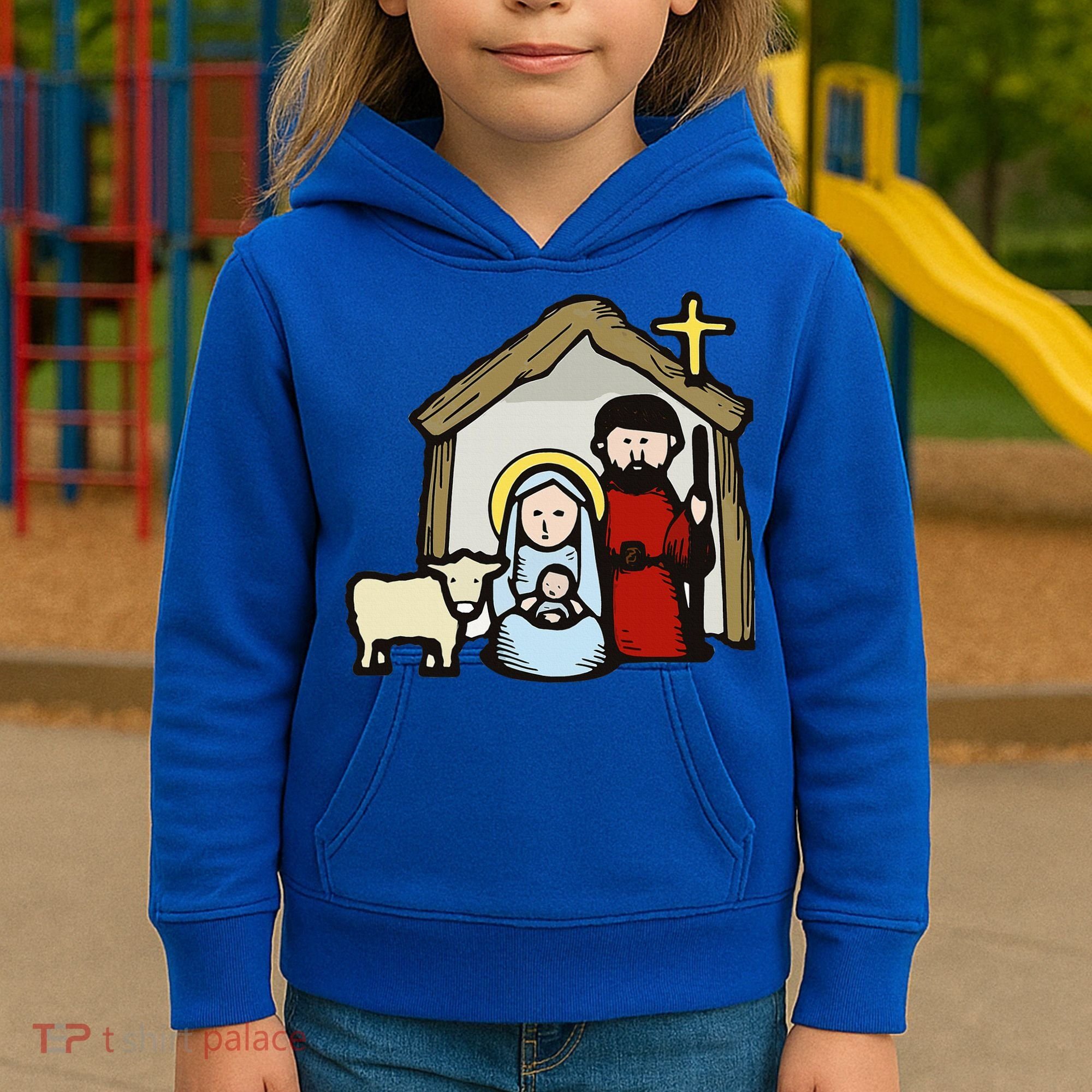 Simple Nativity  Kids Hoodie