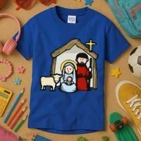 Simple Nativity  Kids T-Shirt thumb 3