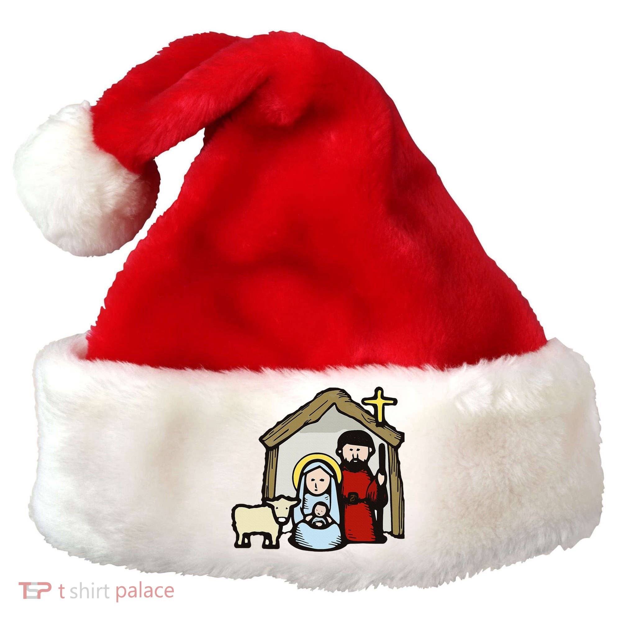 Simple Nativity  Santa Hat