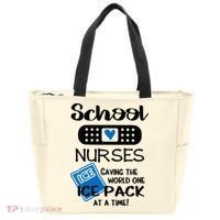 School Nurse Saving The World One Ice Pack At A Time! Tote Bag thumb 0