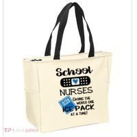 School Nurse Saving The World One Ice Pack At A Time! Tote Bag thumb 2