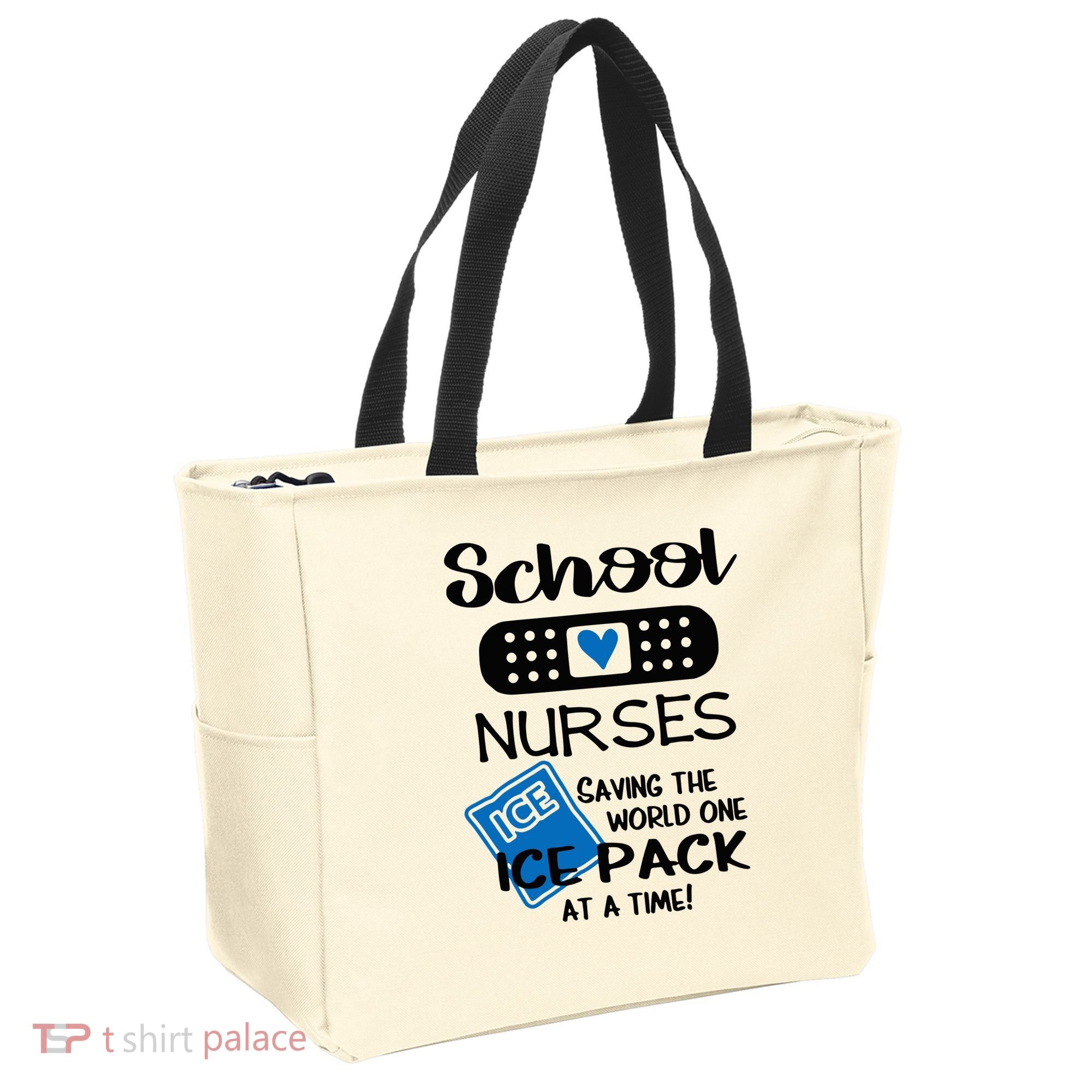 School Nurse Saving The World One Ice Pack At A Time! Tote Bag