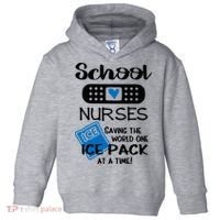 School Nurse Saving The World One Ice Pack At A Time! Toddler Hoodie thumb 0