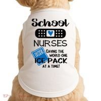 School Nurse Saving The World One Ice Pack At A Time! Doggie Tank thumb 0