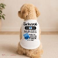 School Nurse Saving The World One Ice Pack At A Time! Doggie Tank thumb 2