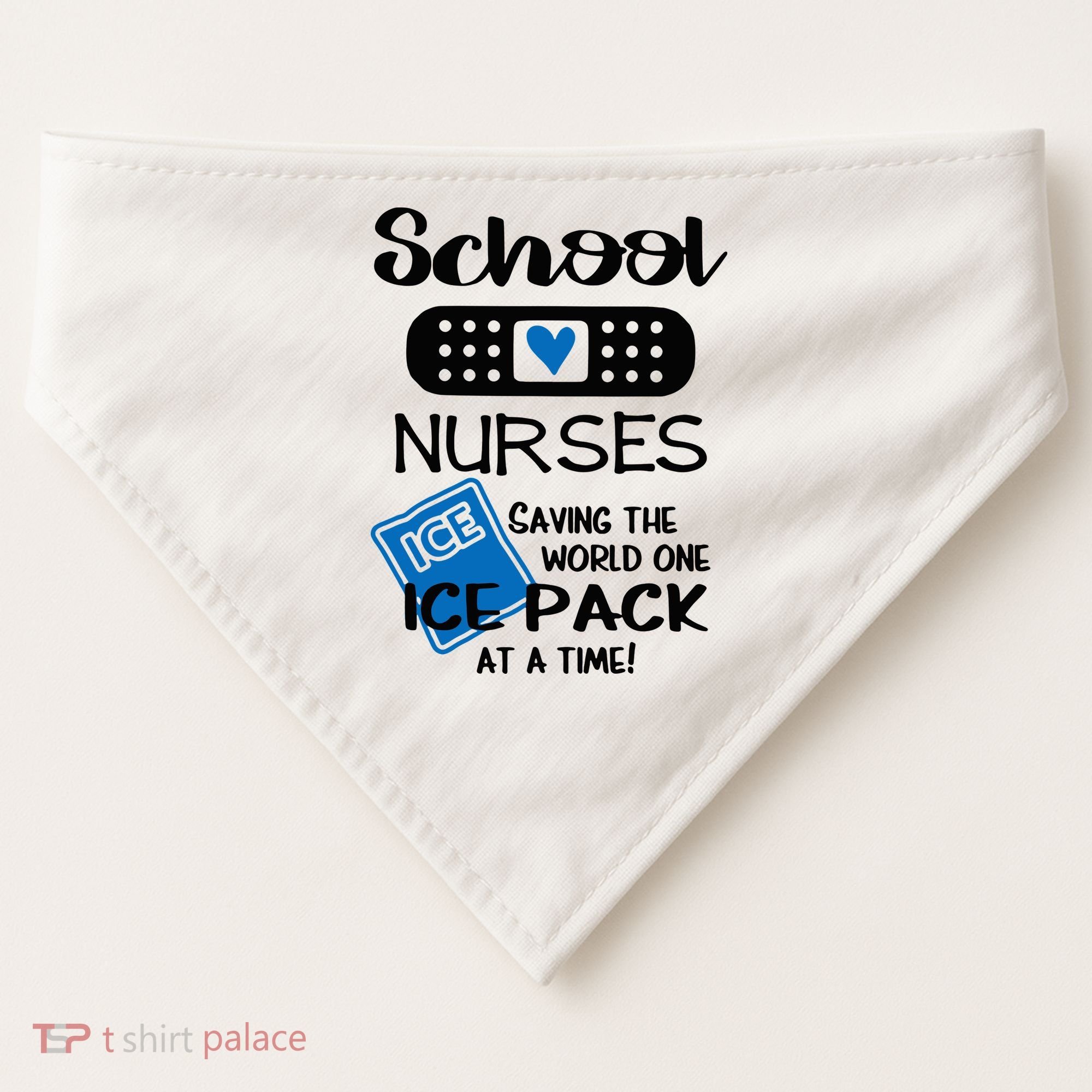 School Nurse Saving The World One Ice Pack At A Time! USA-Made Doggie Bandana