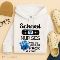 School Nurse Saving The World One Ice Pack At A Time! Hoodie thumb 4