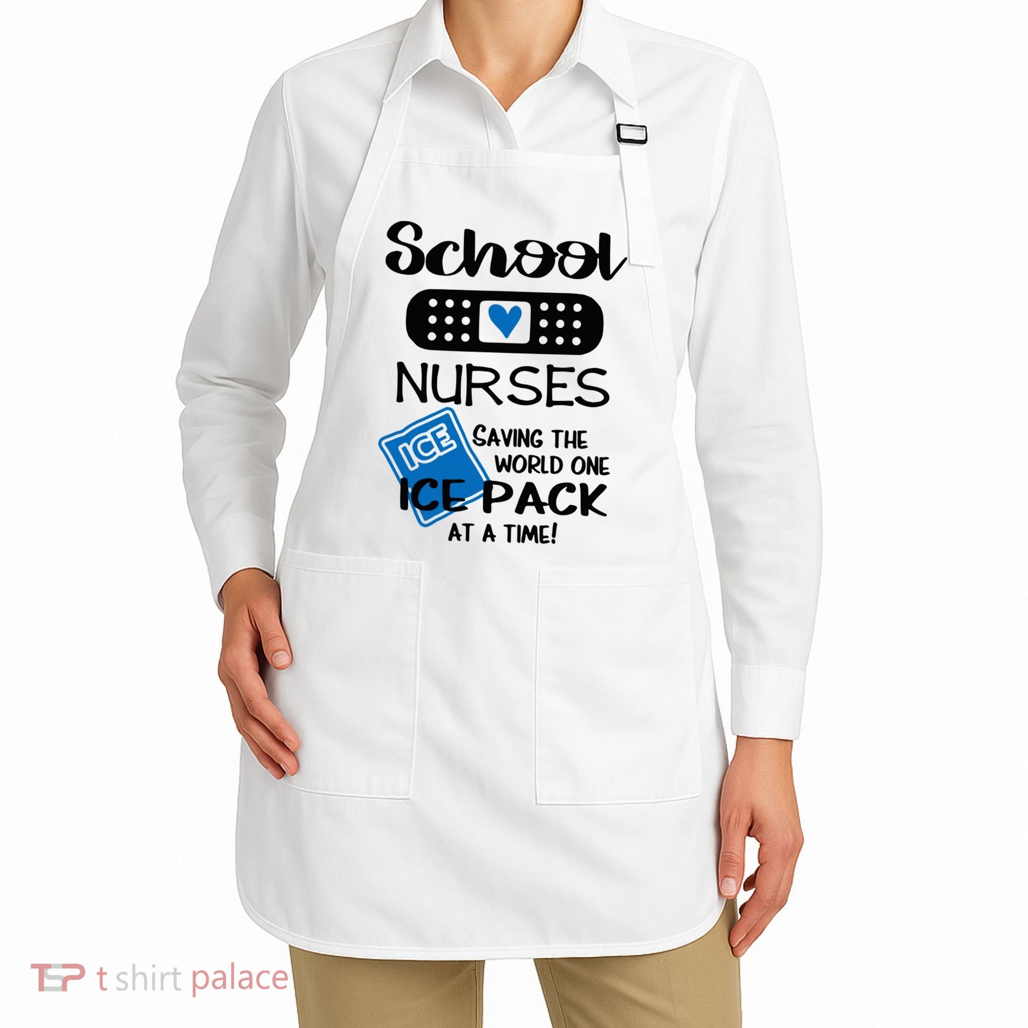 School Nurse Saving The World One Ice Pack At A Time! Apron