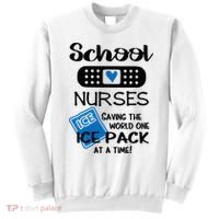School Nurse Saving The World One Ice Pack At A Time! Sweatshirt thumb 0