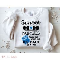 School Nurse Saving The World One Ice Pack At A Time! Sweatshirt thumb 2