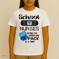 School Nurse Saving The World One Ice Pack At A Time! T-Shirt thumb 4