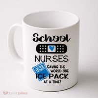 School Nurse Saving The World One Ice Pack At A Time! Coffee Mug thumb 0