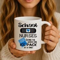 School Nurse Saving The World One Ice Pack At A Time! Coffee Mug thumb 3
