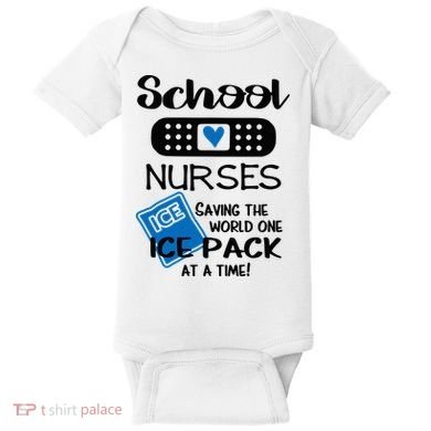 School Nurse Saving The World One Ice Pack At A Time! Baby Bodysuit