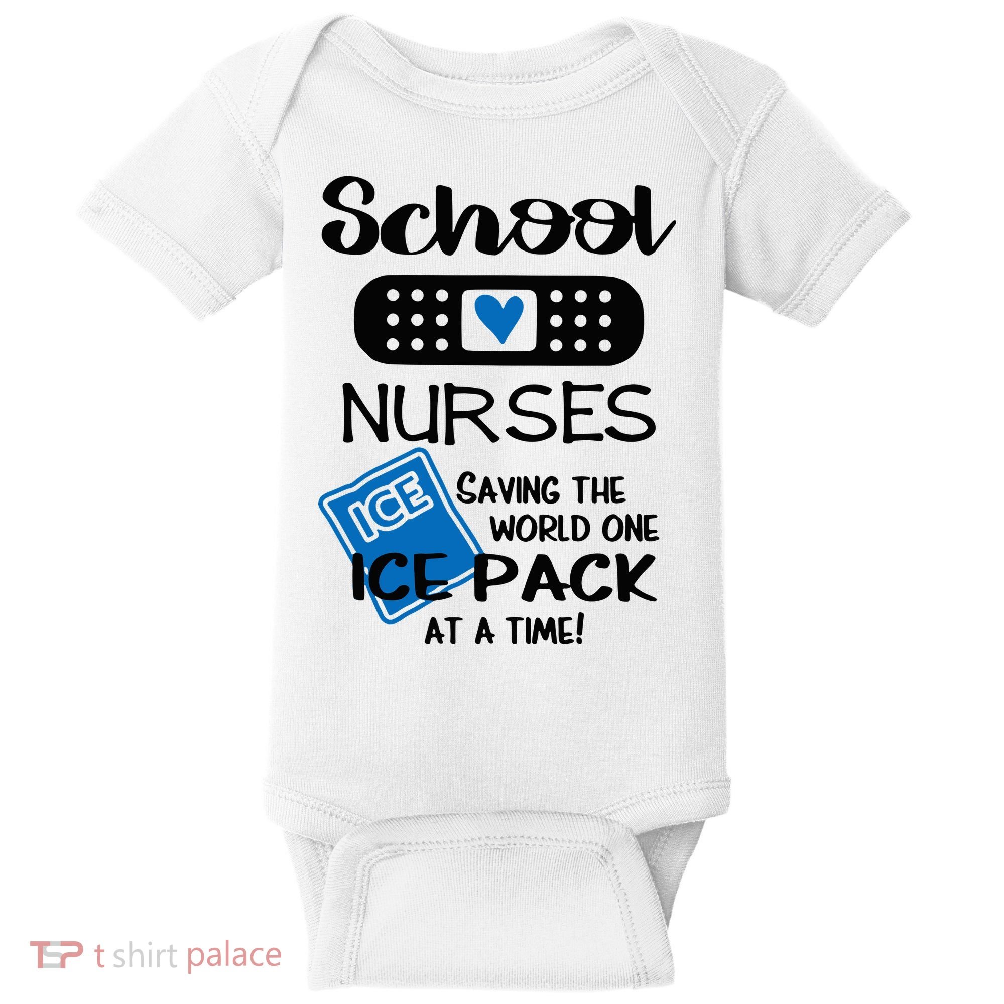 School Nurse Saving The World One Ice Pack At A Time! Baby Bodysuit