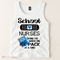 School Nurse Saving The World One Ice Pack At A Time! Tank Top thumb 2