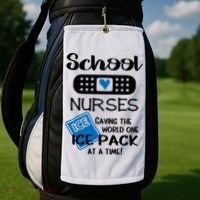 School Nurse Saving The World One Ice Pack At A Time! Golf Towel thumb 2