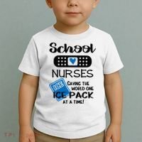 School Nurse Saving The World One Ice Pack At A Time! Toddler T-Shirt thumb 2