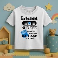 School Nurse Saving The World One Ice Pack At A Time! Toddler T-Shirt thumb 3