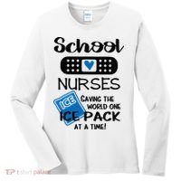 School Nurse Saving The World One Ice Pack At A Time! Women's Long Sleeve Shirt thumb 0
