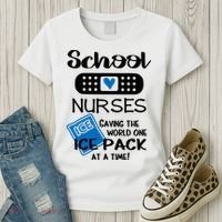 School Nurse Saving The World One Ice Pack At A Time! Women's T-Shirt thumb 3