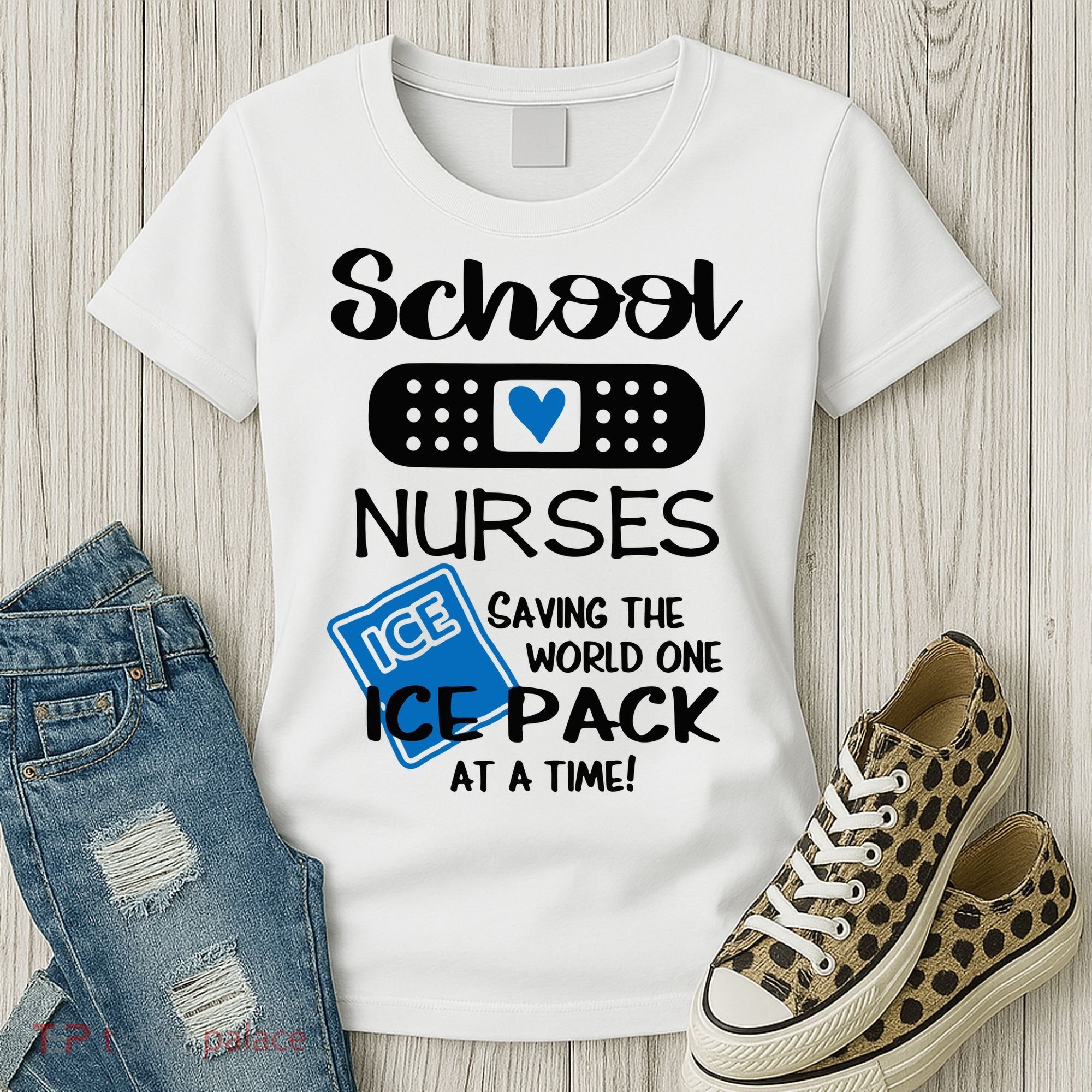 School Nurse Saving The World One Ice Pack At A Time! Women's T-Shirt