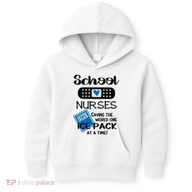 School Nurse Saving The World One Ice Pack At A Time! Kids Hoodie