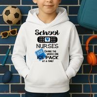 School Nurse Saving The World One Ice Pack At A Time! Kids Hoodie thumb 2