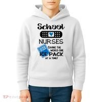 School Nurse Saving The World One Ice Pack At A Time! Kids Hoodie thumb 4