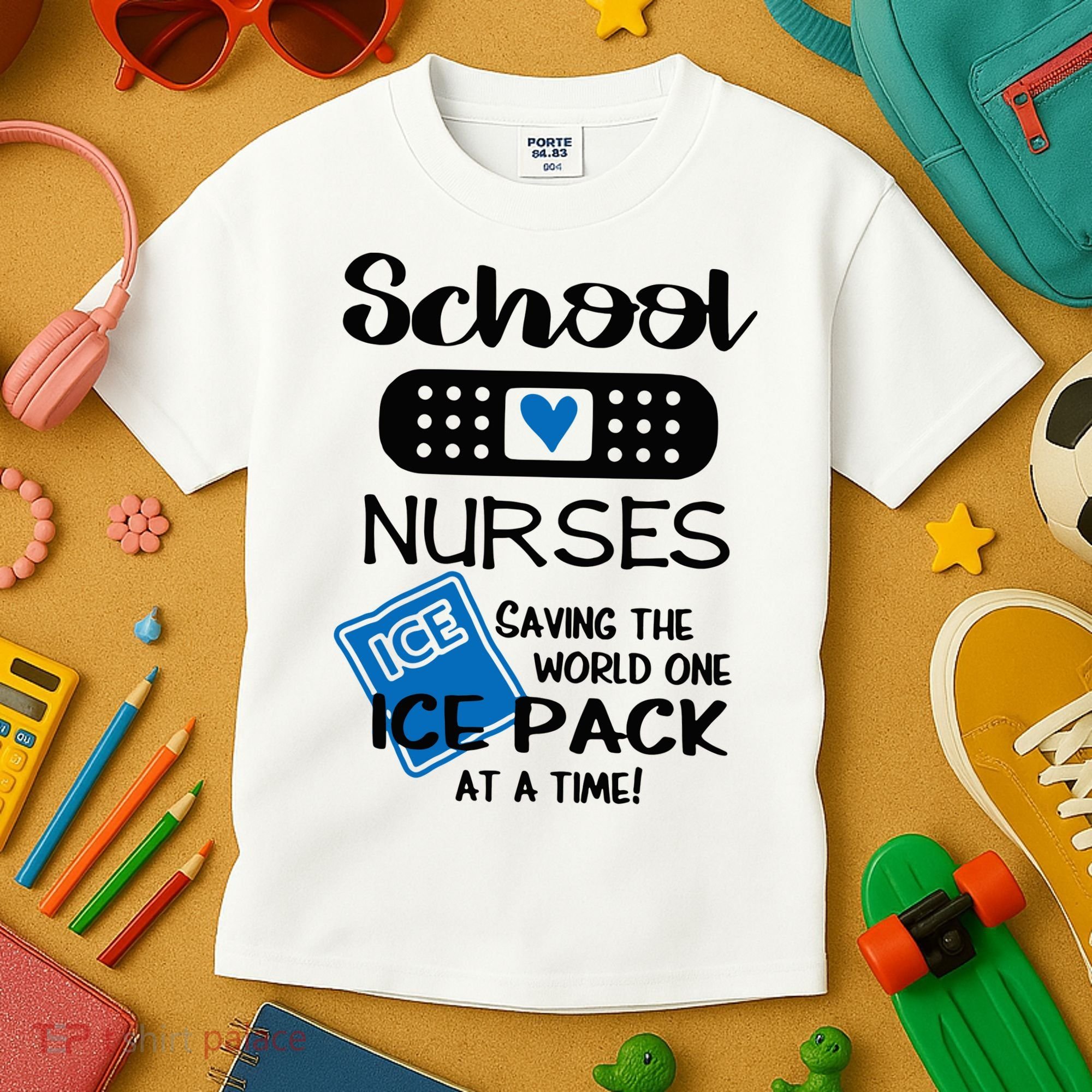 School Nurse Saving The World One Ice Pack At A Time! Kids T-Shirt