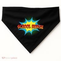 School Nurse Superhero Comics Cool International Nurses Day USA-Made Doggie Bandana thumb 0